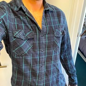 Mossimo navy blue medium men’s flannel